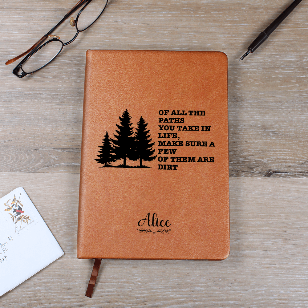 Personalized Leather Journal | Camping Gift | Forest Gift | Outdoor Gift | Custom Leather Notebook