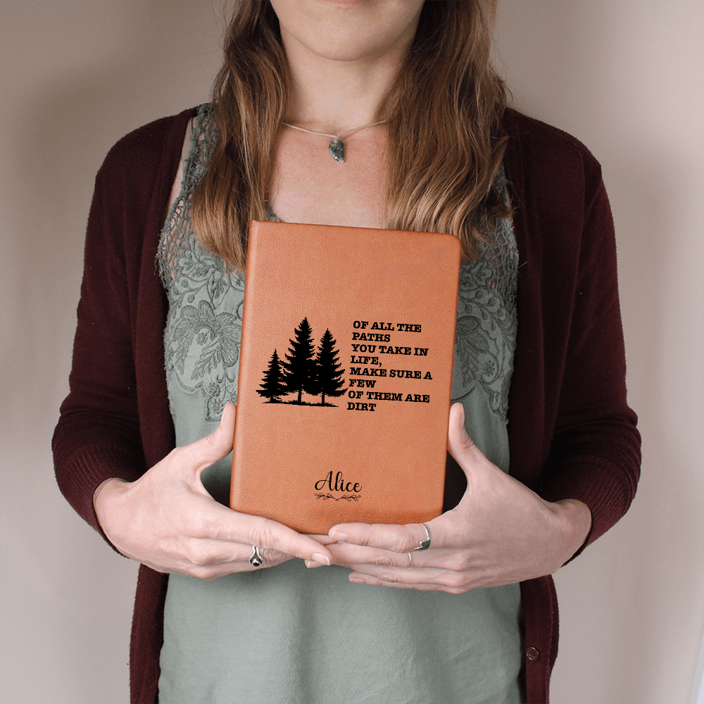 Personalized Leather Journal | Camping Gift | Forest Gift | Outdoor Gift | Custom Leather Notebook