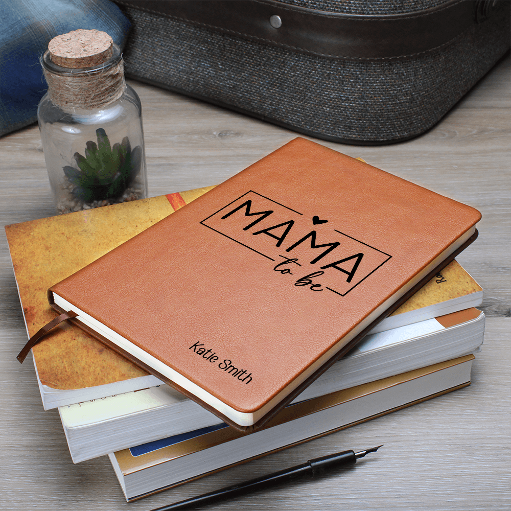 Pregnancy Journal | Faux Leather Journal | Custom Notebook | Personalized Journal |