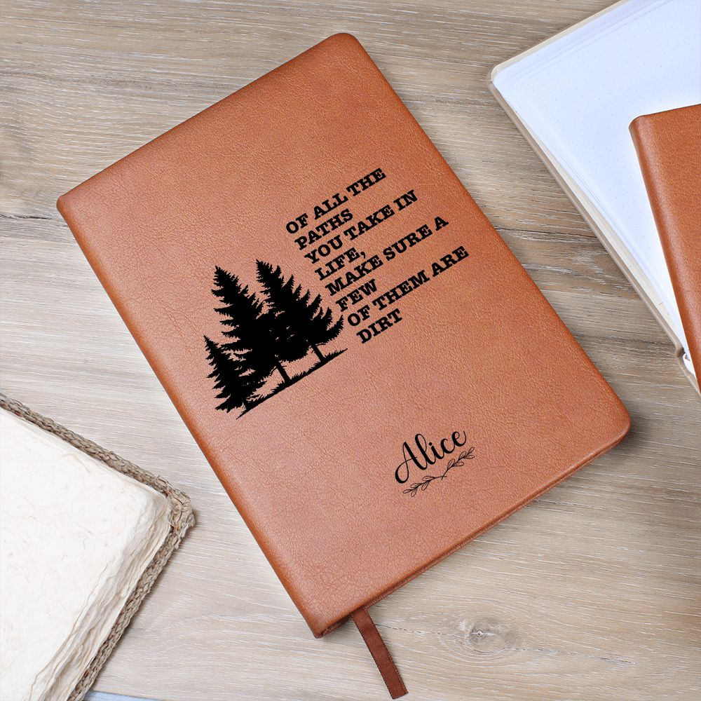 Personalized Leather Journal | Camping Gift | Forest Gift | Outdoor Gift | Custom Leather Notebook