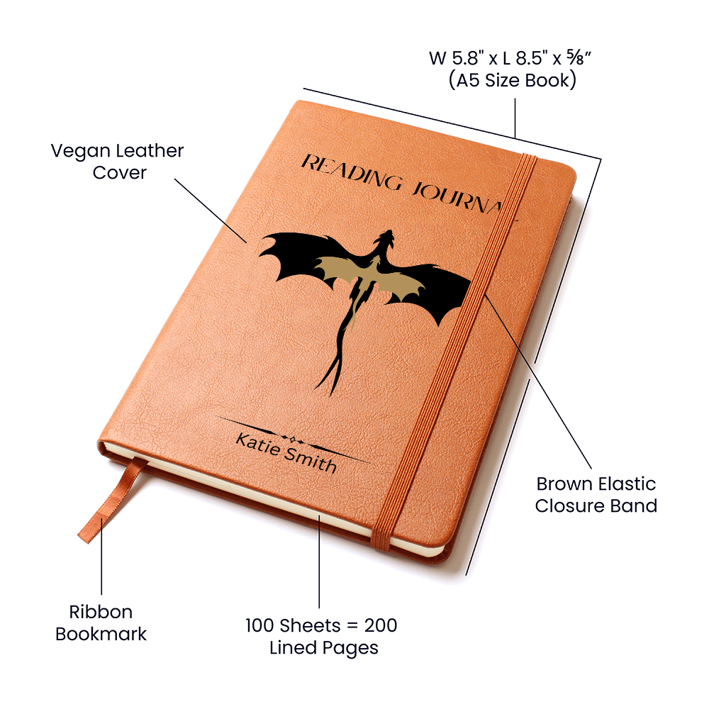 Faux Leather Reading Journal | Personalized Journal | Leather Journal | Reading Journal